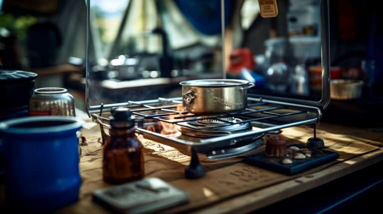 camping stove indoors